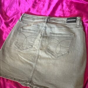 Calvin Klein Jeans size 12  Gray Denim A-Line Skirt